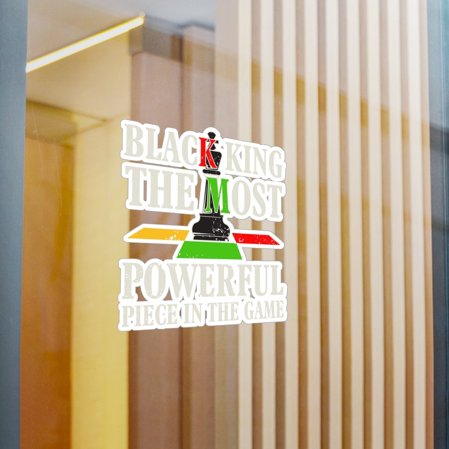 Black King the Most Powerful Piece In The Game Kiss-Cut Vinyl Decals
