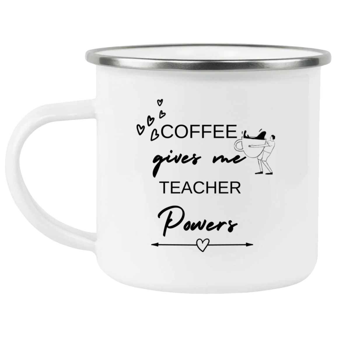 Back to School Enamel Camping Mug For Teachers