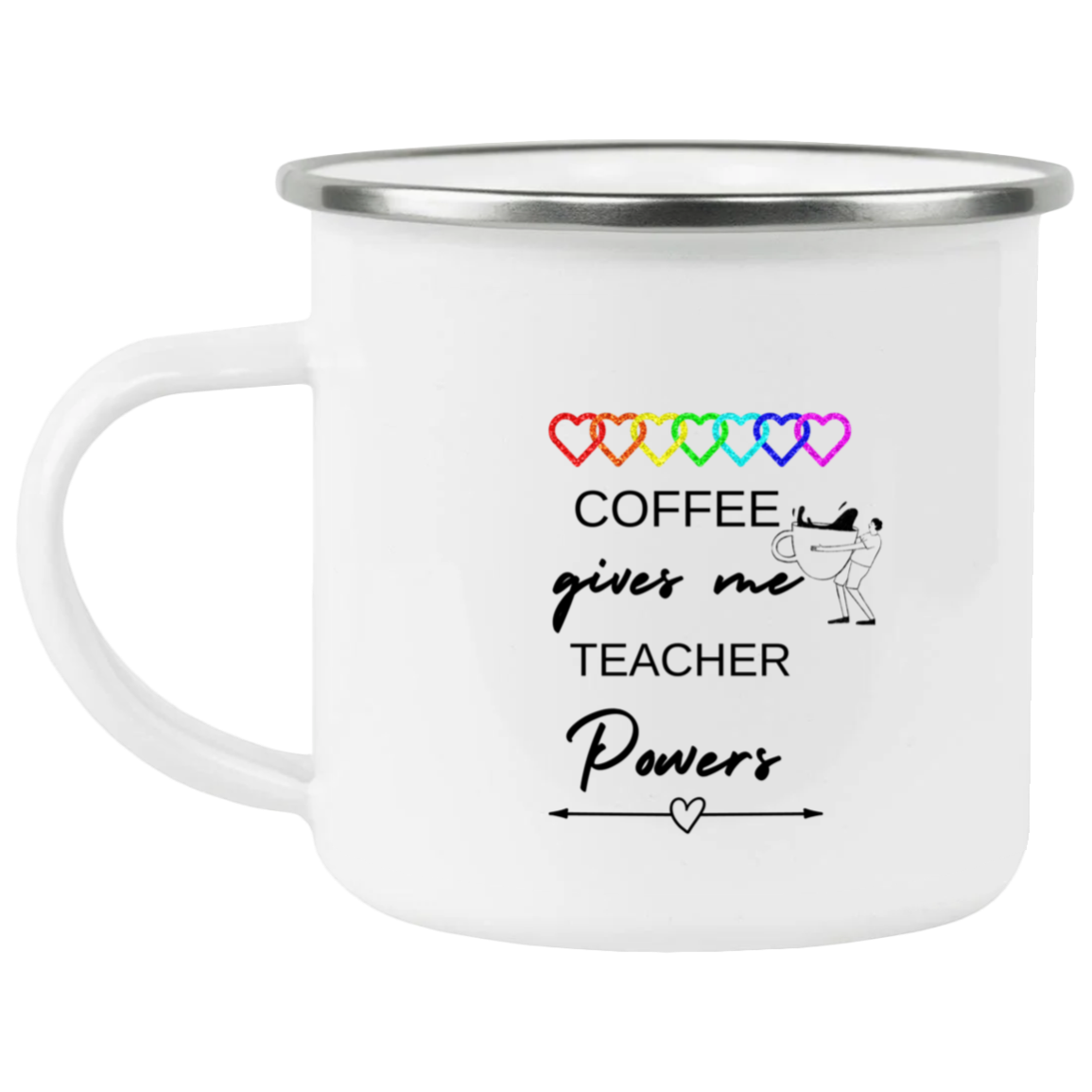 Back to School Enamel Camping Mug For Teachers