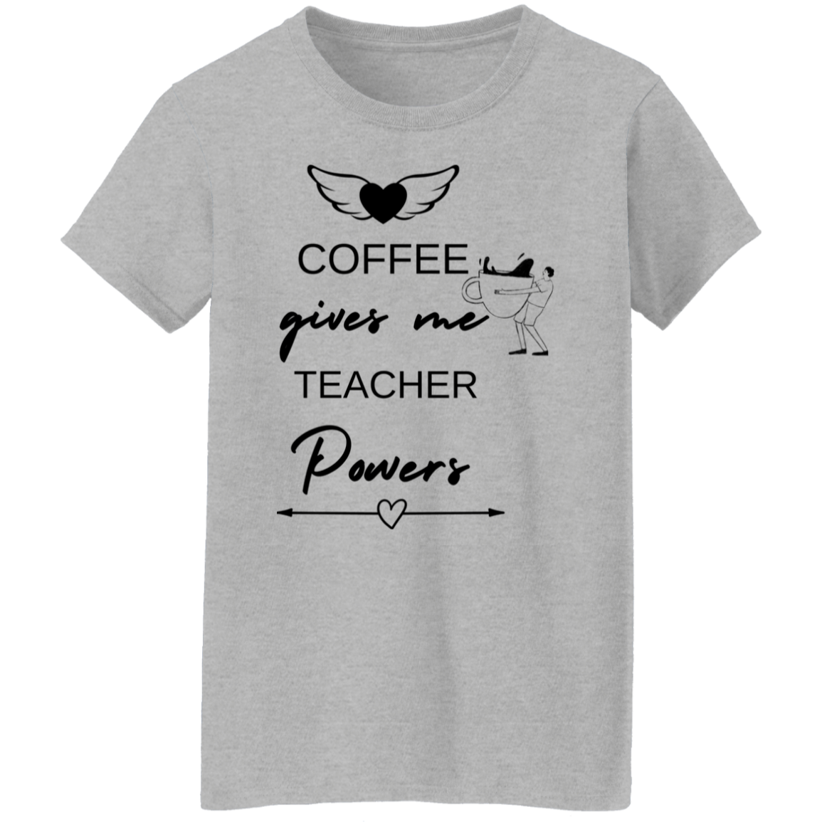 Back to School Ladies' 5.3 oz. T-Shirt For Teachers