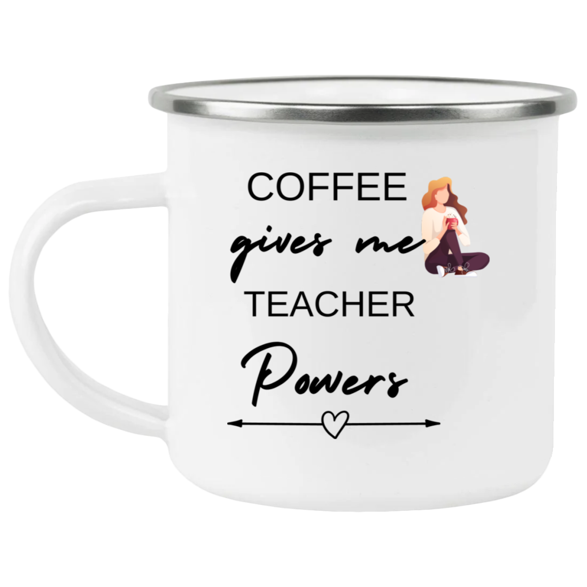 Back to School Enamel Camping Mug For Teachers
