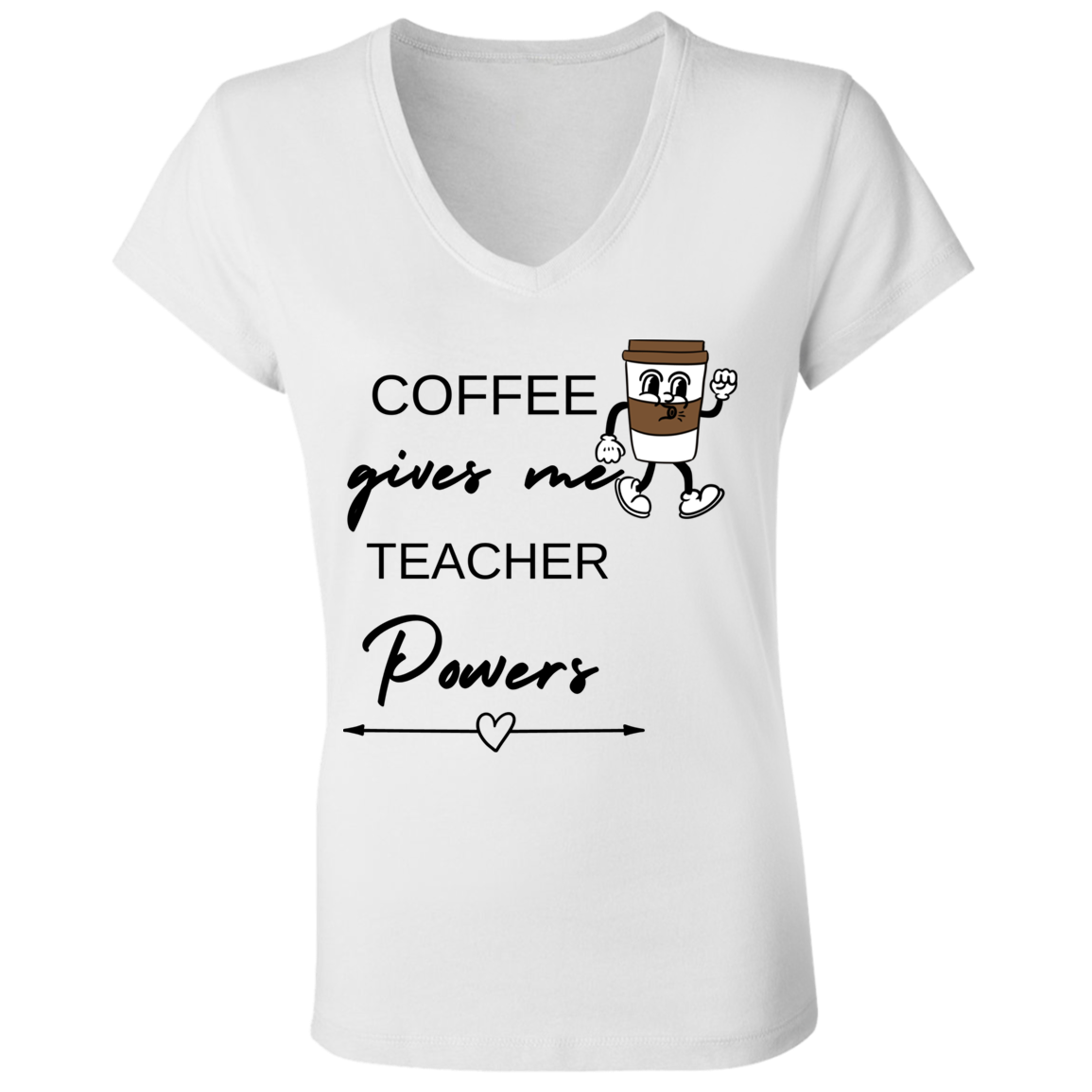 Back to School Ladies' Jersey V-Neck T-Shirt For Teachers