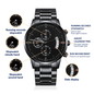 Personal & Customized Black Chronograph Watch