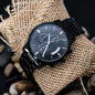 Personalize & Customized Black Chronograph Watch With Luxury Box Included