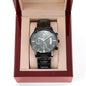 Personal & Customized Black Chronograph Watch