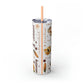 Affirmation Beauty -Skinny Tumbler with Straw, 20oz