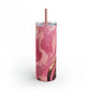 Glitter Pink Animal Maars Maker Skinny Matte Tumbler, 20oz