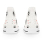 Black and Pink Hearts-Women's High Top Sneakers