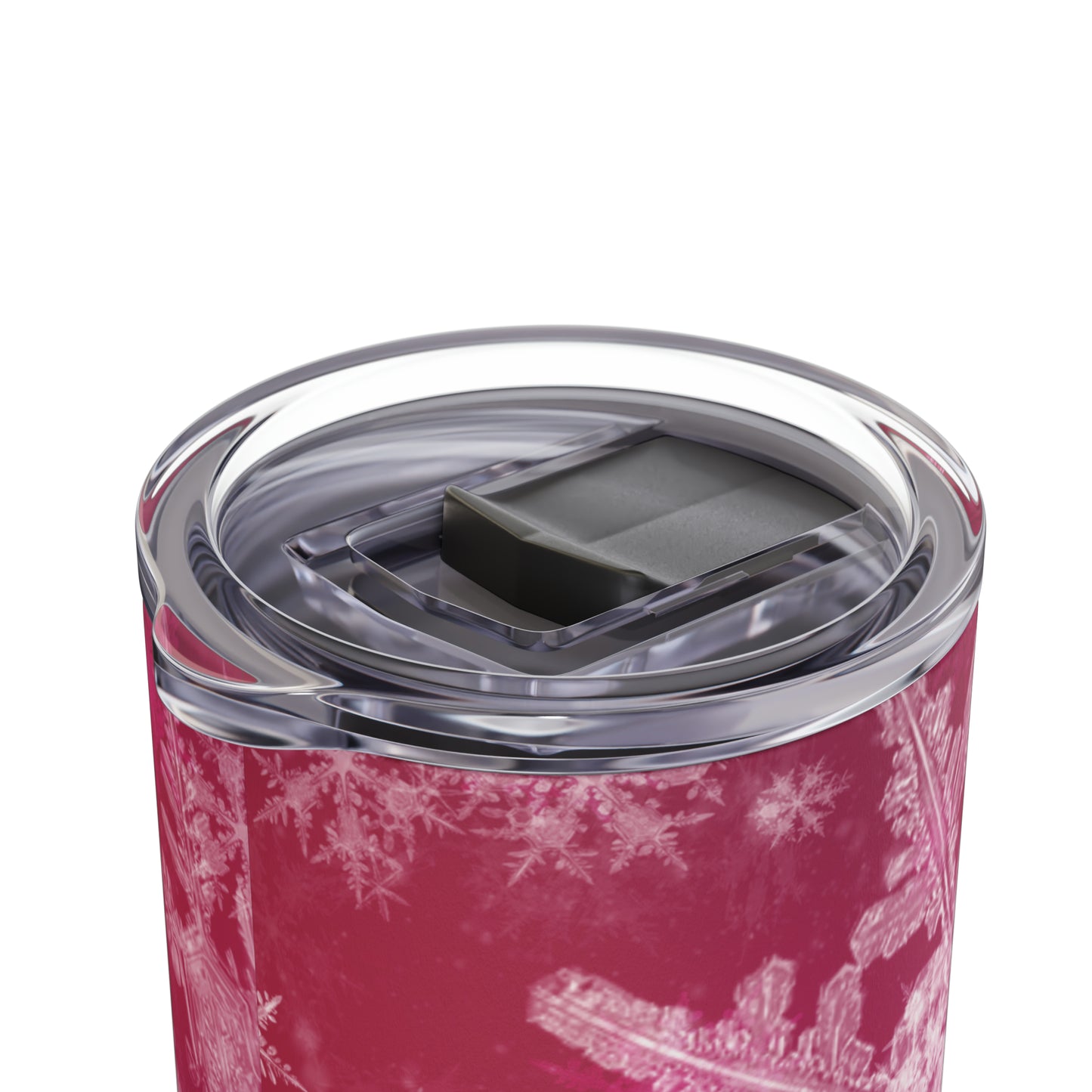 Pink Flamingo Snowflakes Maars Maker Skinny Matte Tumbler, 20oz
