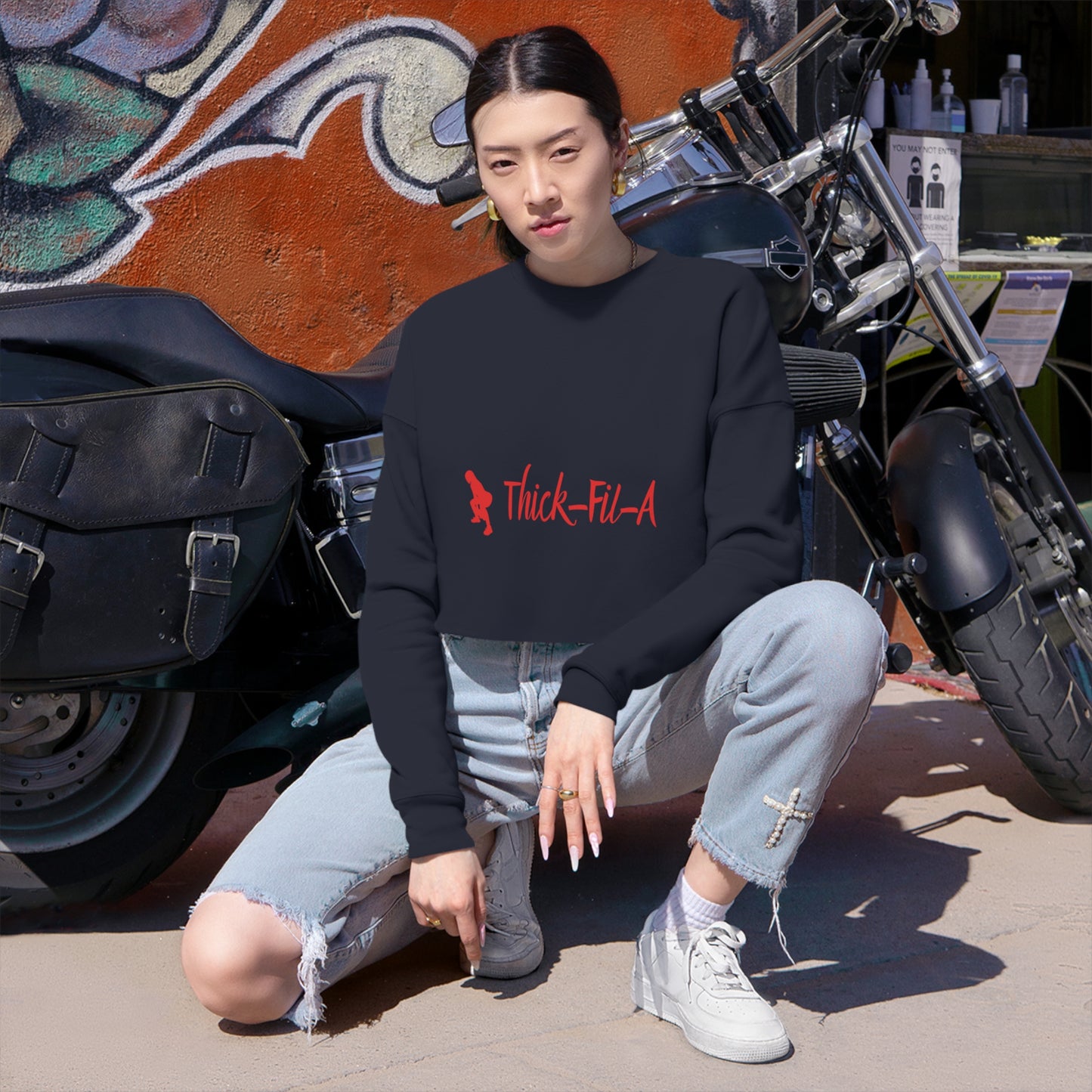 Thick-Fil-A Women's Cropped Sweatshirt