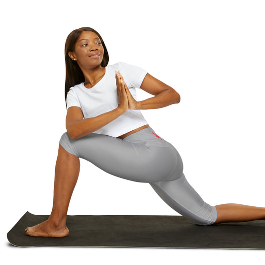 Thick-Fil-A Workout Gray Yoga Capri Leggings