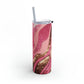 Glitter Pink Animal Maars Maker Skinny Matte Tumbler, 20oz