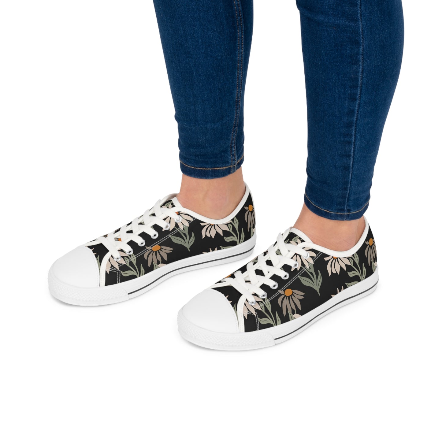 Floral-Women's Low Top Sneakers