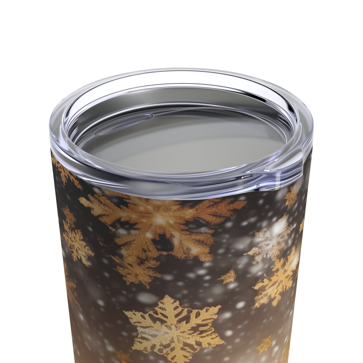 Gold Christmas Snow Flakes Tumbler 20oz