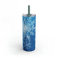 Sky Blue Snowflakes Maars Maker Skinny Matte Tumbler, 20oz