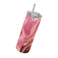 Glitter Pink Animal Maars Maker Skinny Matte Tumbler, 20oz