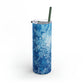 Sky Blue Snowflakes Maars Maker Skinny Matte Tumbler, 20oz