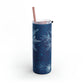 Midnight Sky Snowflakes Maars Maker Skinny Matte Tumbler, 20oz