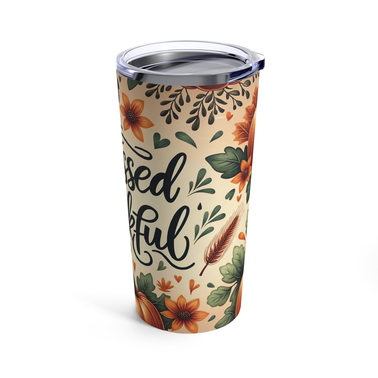 Autumn Blessed & Thankful Tumbler 20oz
