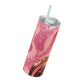 Glitter Pink Animal Maars Maker Skinny Matte Tumbler, 20oz