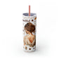 Affirmation Beauty -Skinny Tumbler with Straw, 20oz