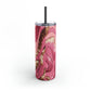 Glitter Pink Animal Maars Maker Skinny Matte Tumbler, 20oz