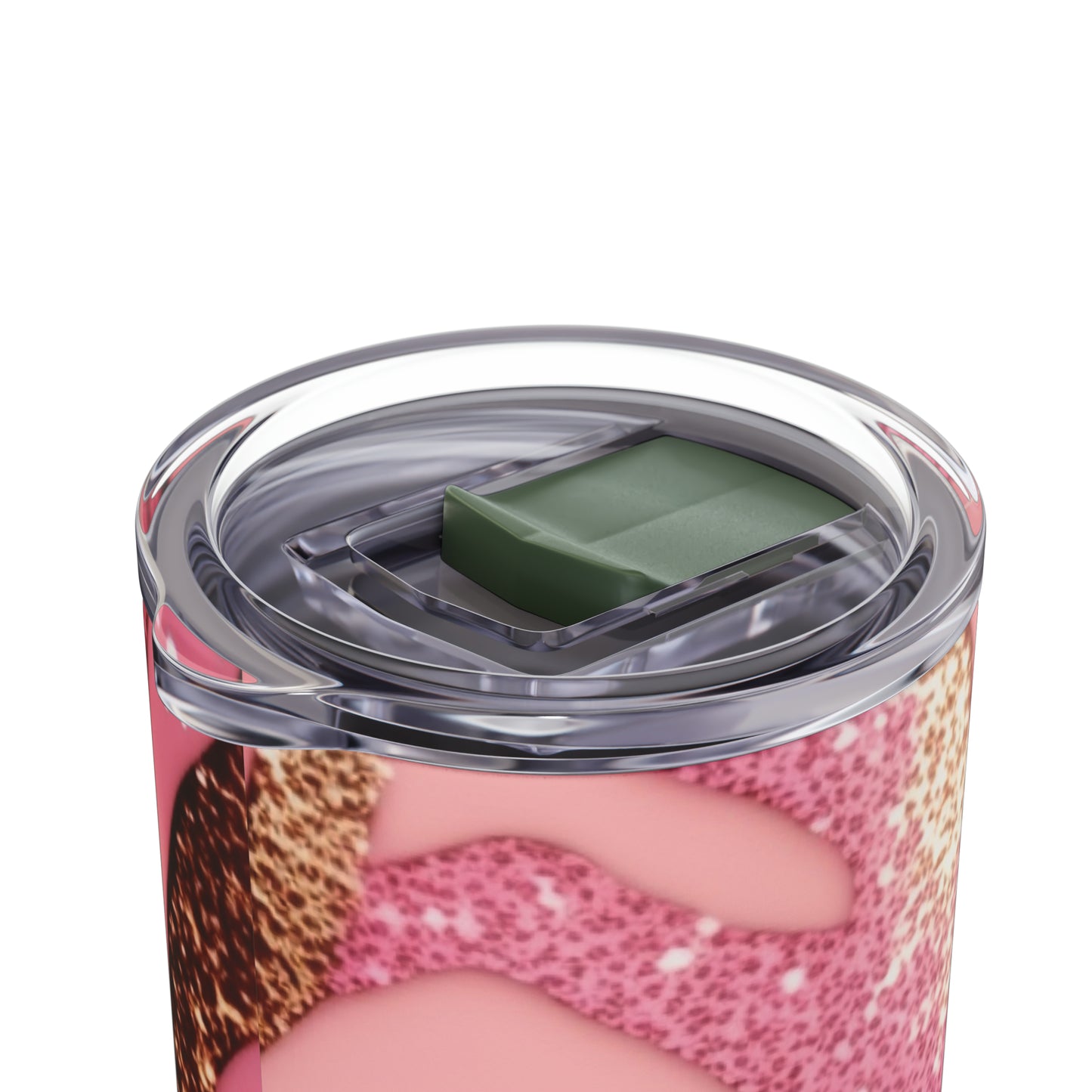 Glitter Pink Animal Maars Maker Skinny Matte Tumbler, 20oz