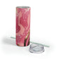 Glitter Pink Animal Maars Maker Skinny Matte Tumbler, 20oz