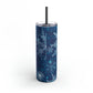 Midnight Sky Snowflakes Maars Maker Skinny Matte Tumbler, 20oz