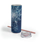 Midnight Sky Snowflakes Maars Maker Skinny Matte Tumbler, 20oz