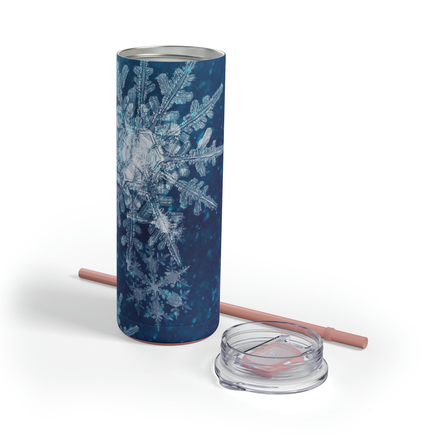 Midnight Sky Snowflakes Maars Maker Skinny Matte Tumbler, 20oz