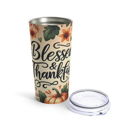 Autumn Blessed & Thankful Tumbler 20oz