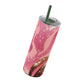 Glitter Pink Animal Maars Maker Skinny Matte Tumbler, 20oz