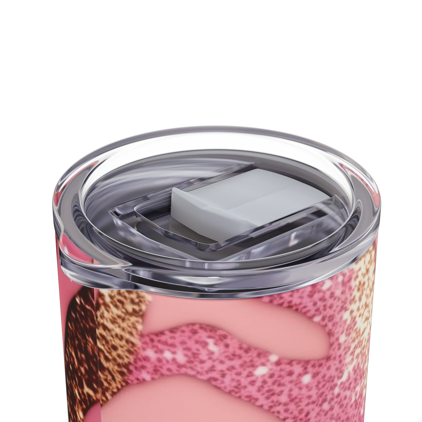 Glitter Pink Animal Maars Maker Skinny Matte Tumbler, 20oz