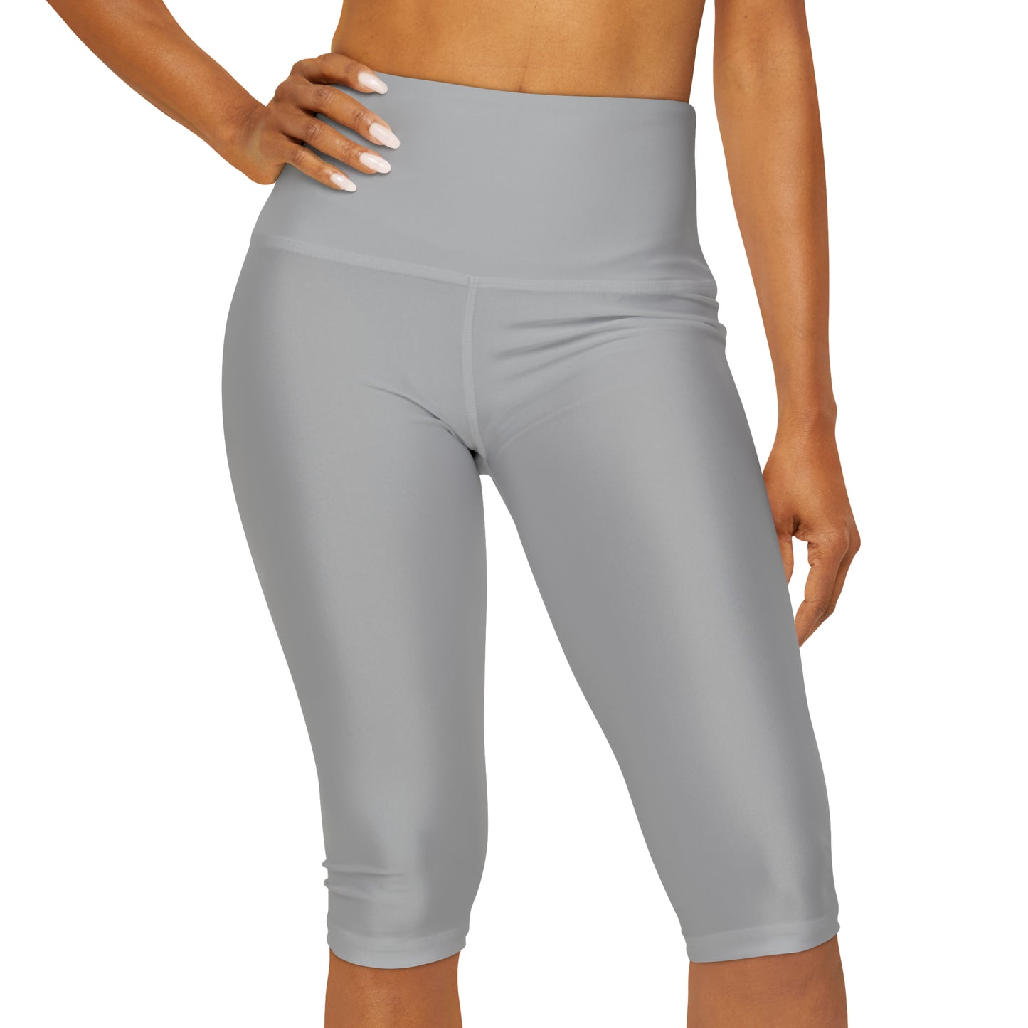 Thick-Fil-A Workout Gray Yoga Capri Leggings