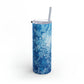 Sky Blue Snowflakes Maars Maker Skinny Matte Tumbler, 20oz