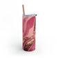 Glitter Pink Animal Maars Maker Skinny Matte Tumbler, 20oz
