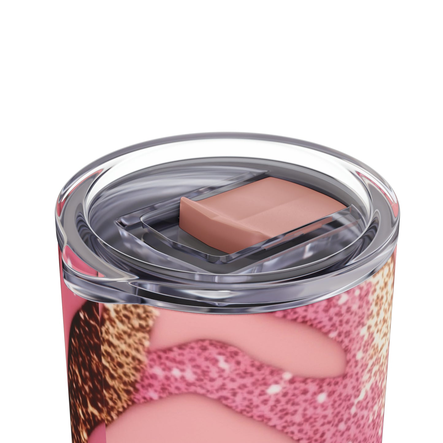 Glitter Pink Animal Maars Maker Skinny Matte Tumbler, 20oz