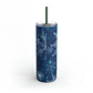 Midnight Sky Snowflakes Maars Maker Skinny Matte Tumbler, 20oz