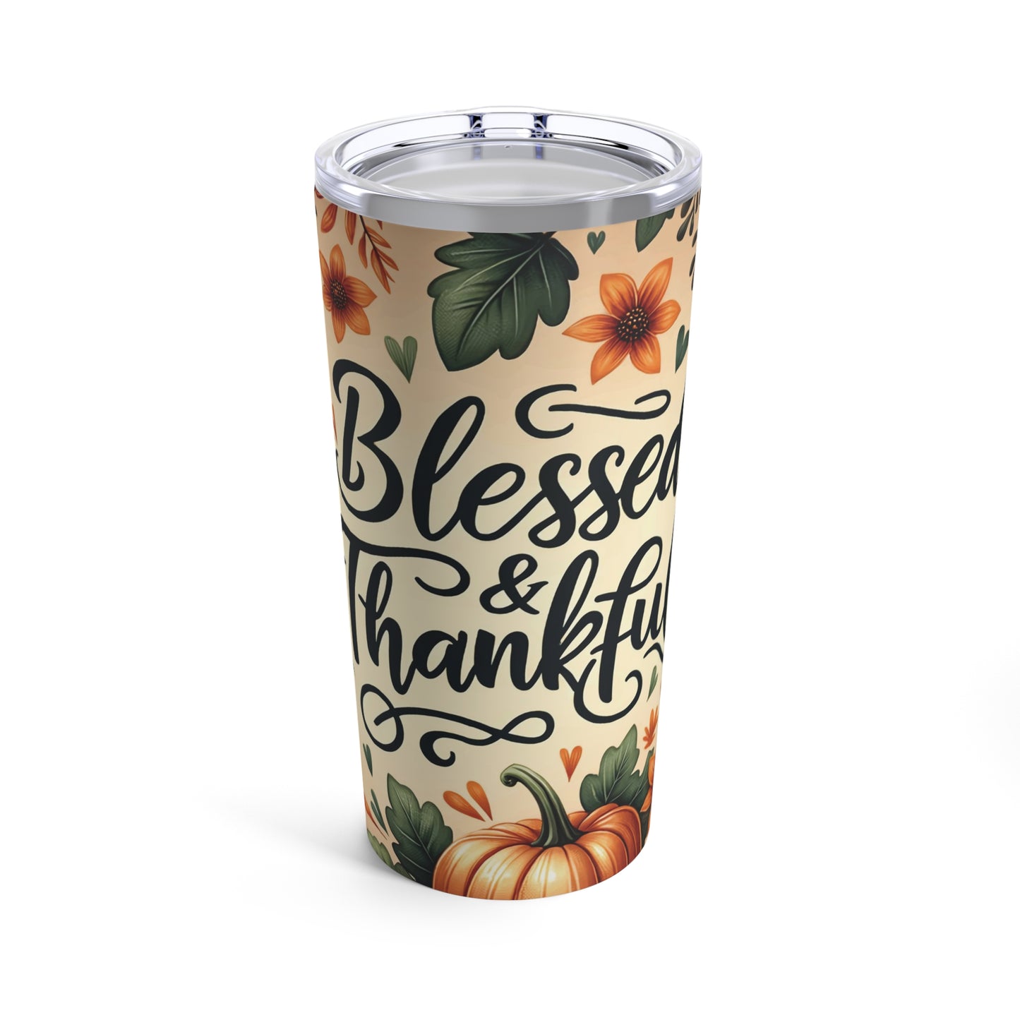 Autumn Blessed & Thankful Tumbler 20oz