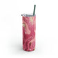 Glitter Pink Animal Maars Maker Skinny Matte Tumbler, 20oz