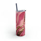 Glitter Pink Animal Maars Maker Skinny Matte Tumbler, 20oz