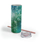 Emerald Green Snowflakes Maars Maker Skinny Matte Tumbler, 20oz
