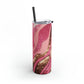 Glitter Pink Animal Maars Maker Skinny Matte Tumbler, 20oz