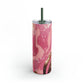 Glitter Pink Animal Maars Maker Skinny Matte Tumbler, 20oz