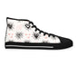 Black and Pink Hearts-Women's High Top Sneakers