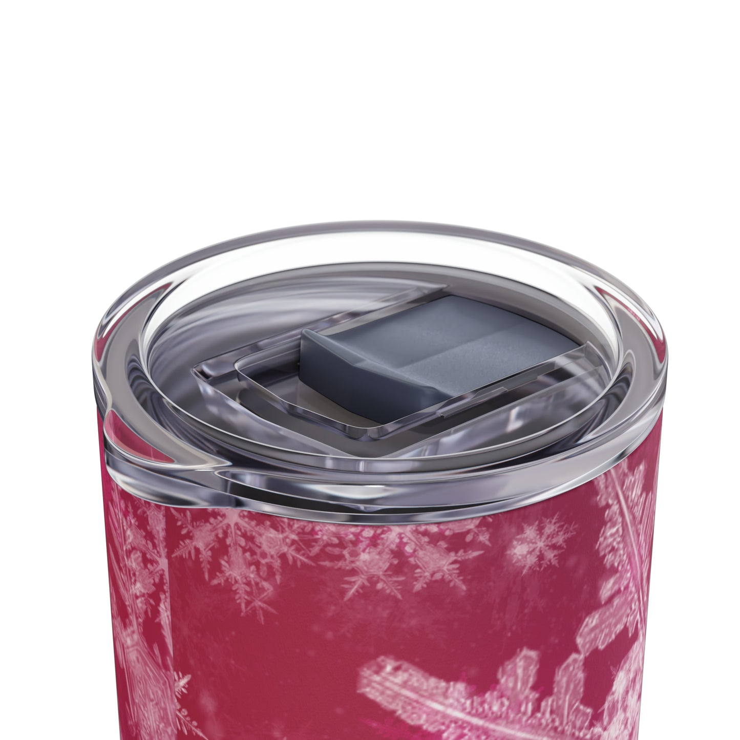 Pink Flamingo Snowflakes Maars Maker Skinny Matte Tumbler, 20oz