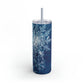 Midnight Sky Snowflakes Maars Maker Skinny Matte Tumbler, 20oz
