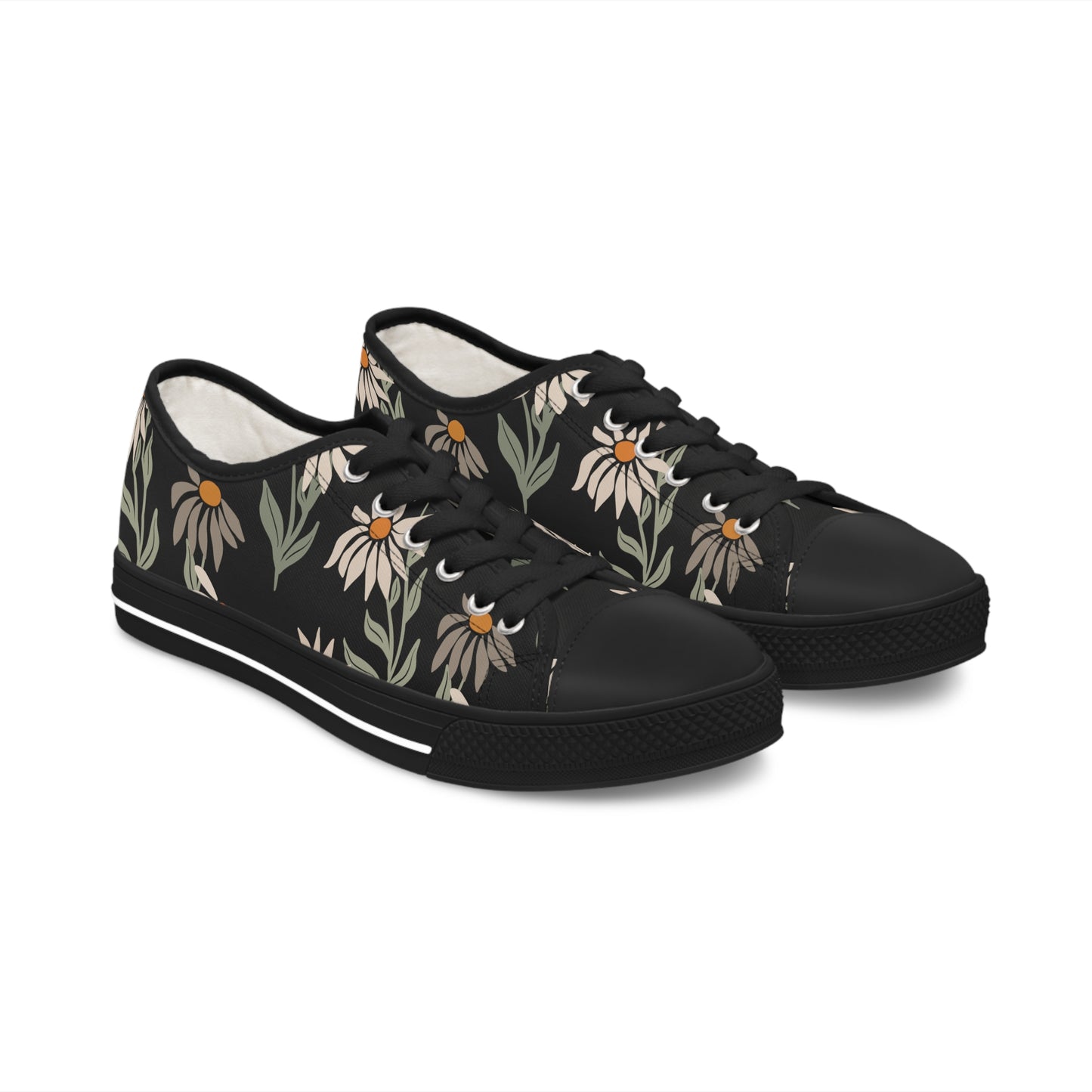 Floral-Women's Low Top Sneakers