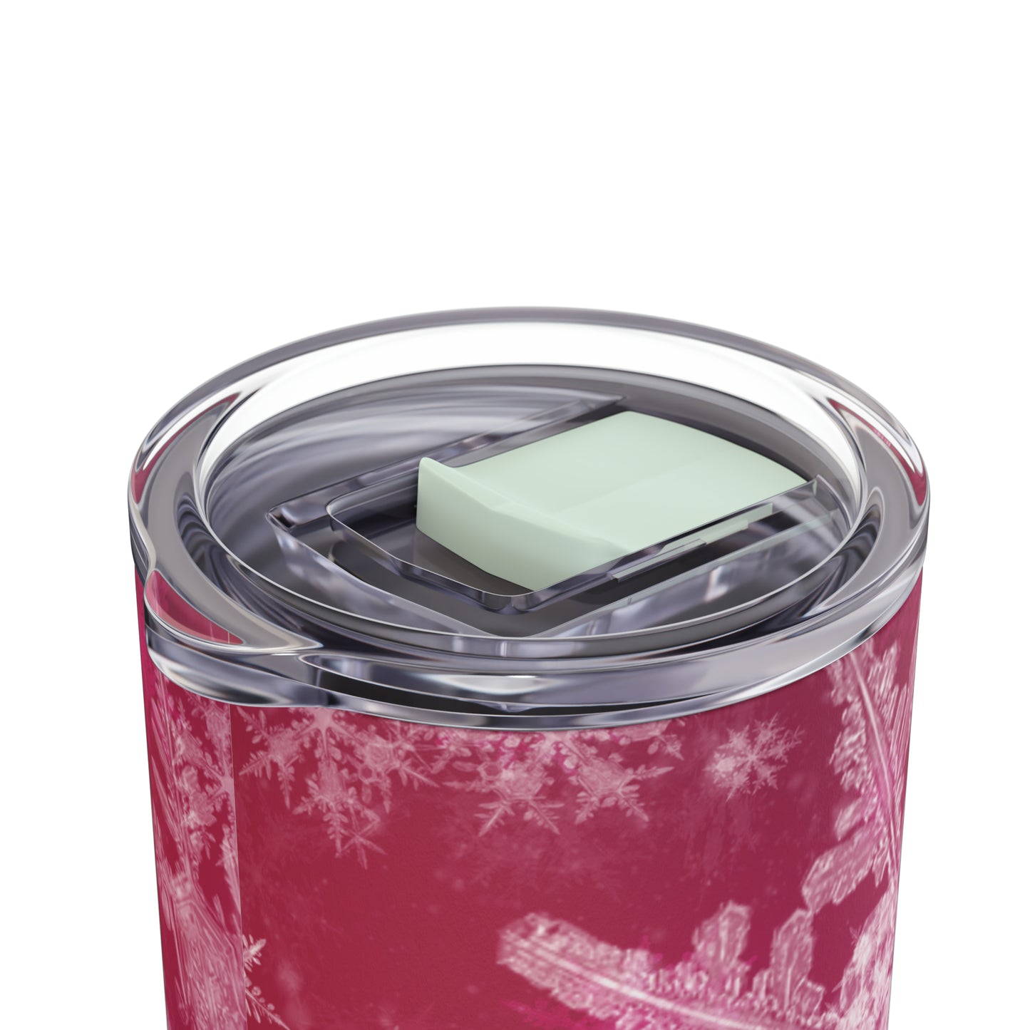Pink Flamingo Snowflakes Maars Maker Skinny Matte Tumbler, 20oz
